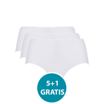 Ten Cate Dames Midi slip 3-Pack - Wit Voordeelpakket