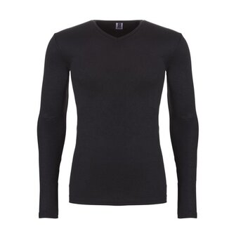 Ten Cate Heren Thermo V-shirt - Zwart Voordeelpakket