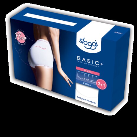 Sloggi Dames Basic+ Maxi voordeelpakket Wit Voordeelpakket