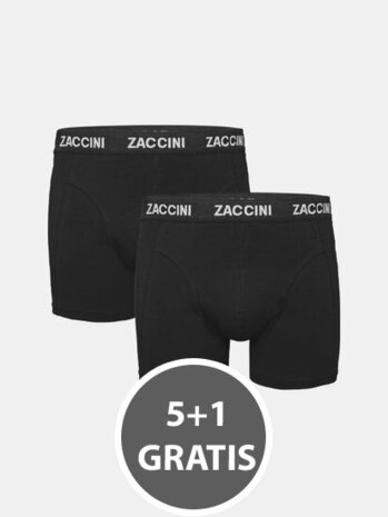 Zaccini 2- Pack Boxershorts Uni Black Voordeelpakket