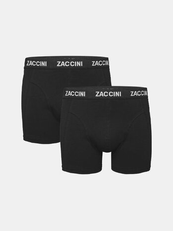 Zaccini 2- Pack Boxershorts Uni Black Voordeelpakket