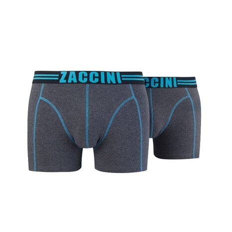 Zaccini 2- Pack Boxershorts Grey Aqua Voordeelpakket